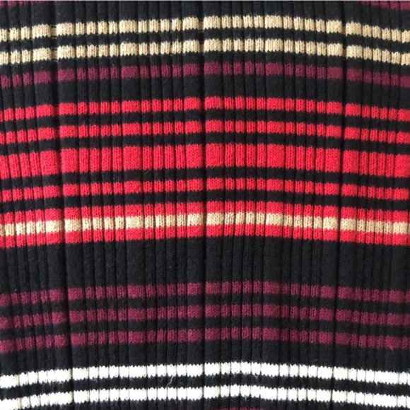 (M)🆕️🔥Liz Claiborne🔥 100%Cotton Black Striped Turtleneck Ptp 16"×L23" - Picture 4 of 6